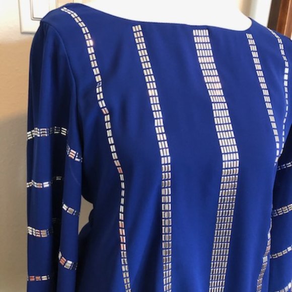 Alfani Royal Blue Silver Stud - Sz 4 - Picture 2 of 6